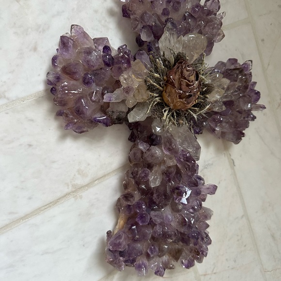 Amethyst & quartz CROSS - Picture 7 of 10
